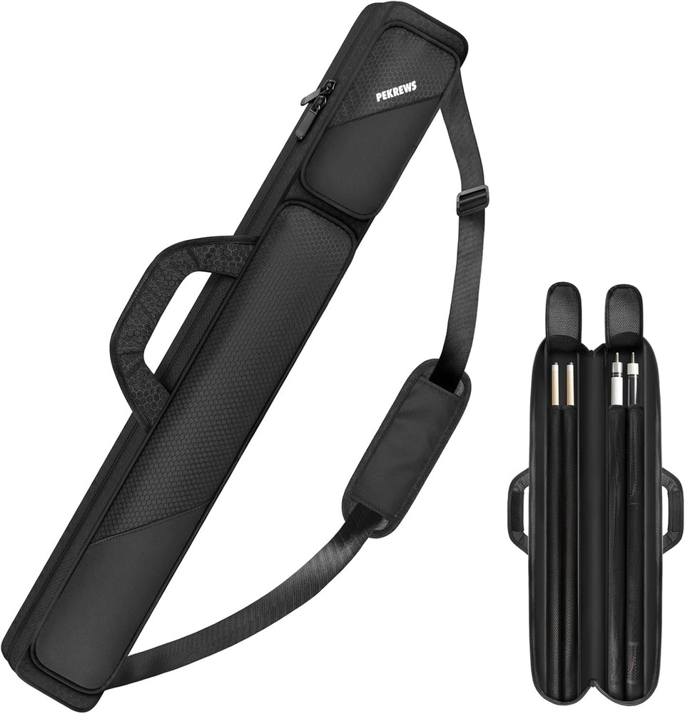 Stylish 2x2 Pool Stick Bag - Heavy-Duty Polyester with Adjustable Shoulder Strap