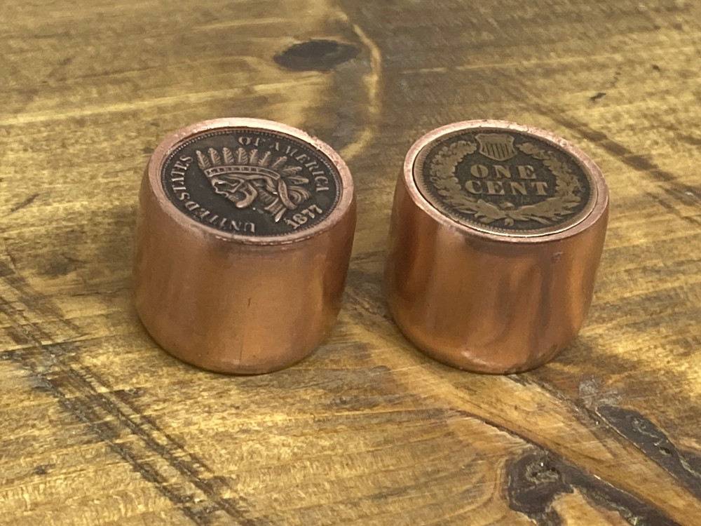 Indian penny skull guitar knobs