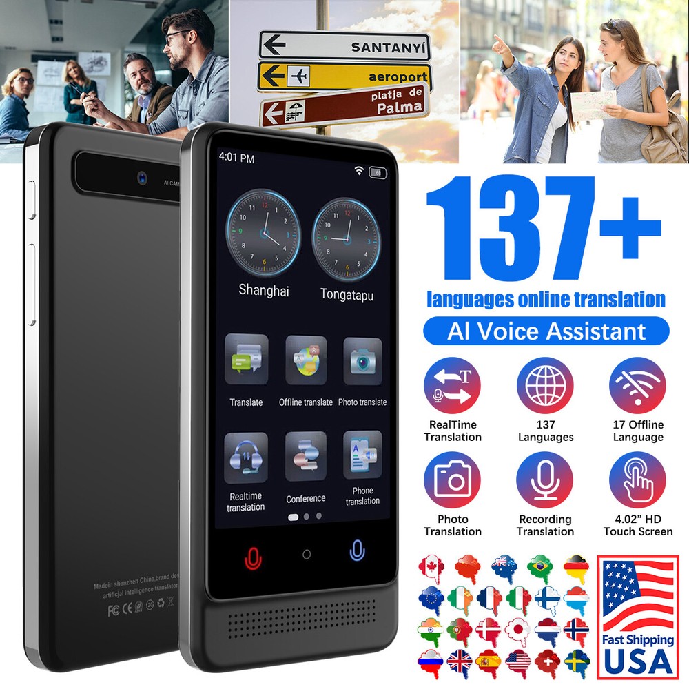 Portable Language Translator Device 137 Languages Voice Translating Offline 2025