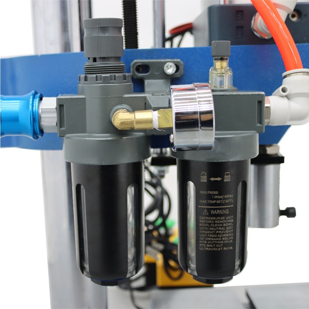 Pneumatic Punch Press Machine 1Ton/2204LB Pressure 2 Button Press Adjuste Stroke