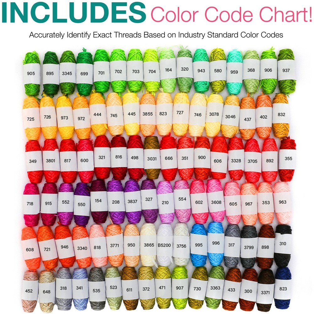 Friendship Bracelet String Kit - 170pc Embroidery Floss Kit Thread Making Set