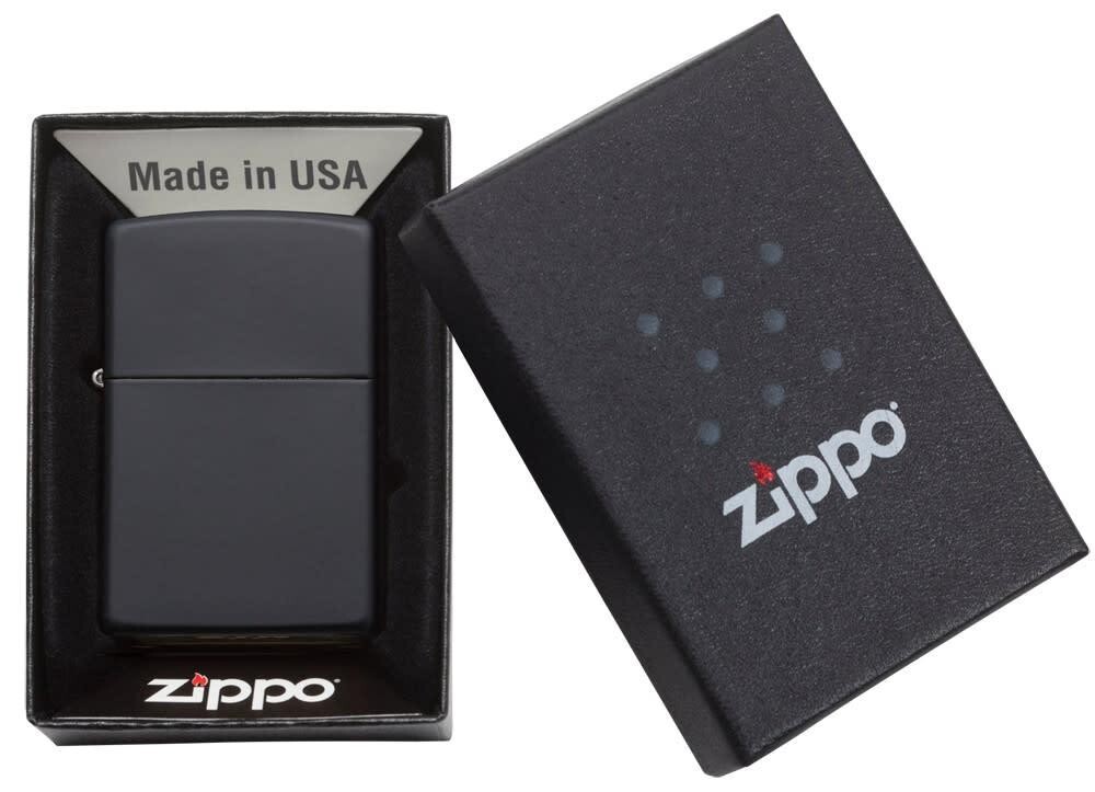 Zippo 218, Classic Black Matte Finish Lighter, Full Size