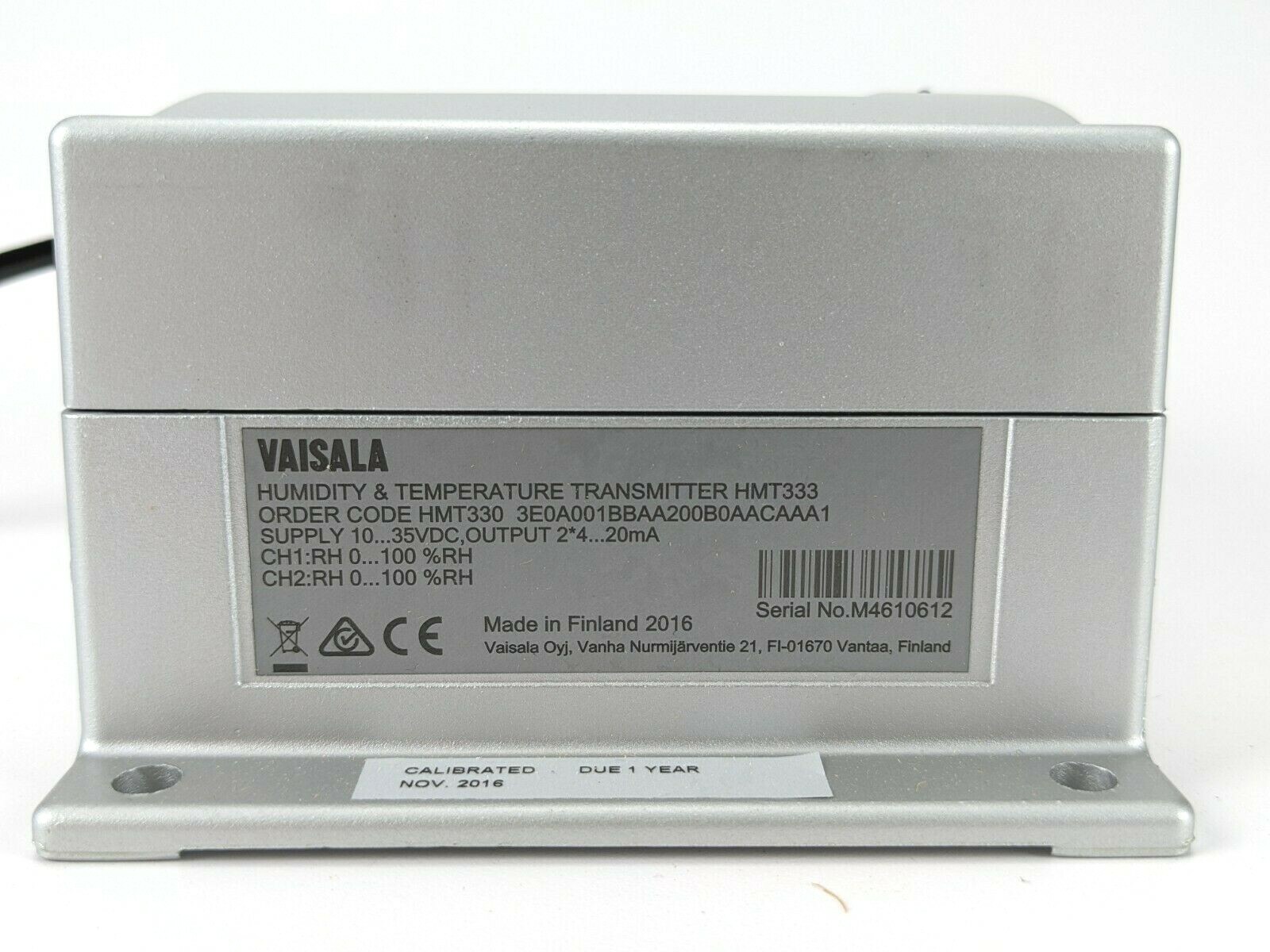 VAISALA HUMIDITY AND TEMPERATURE TRANSMITTER HMT333 HMT330 **NEW