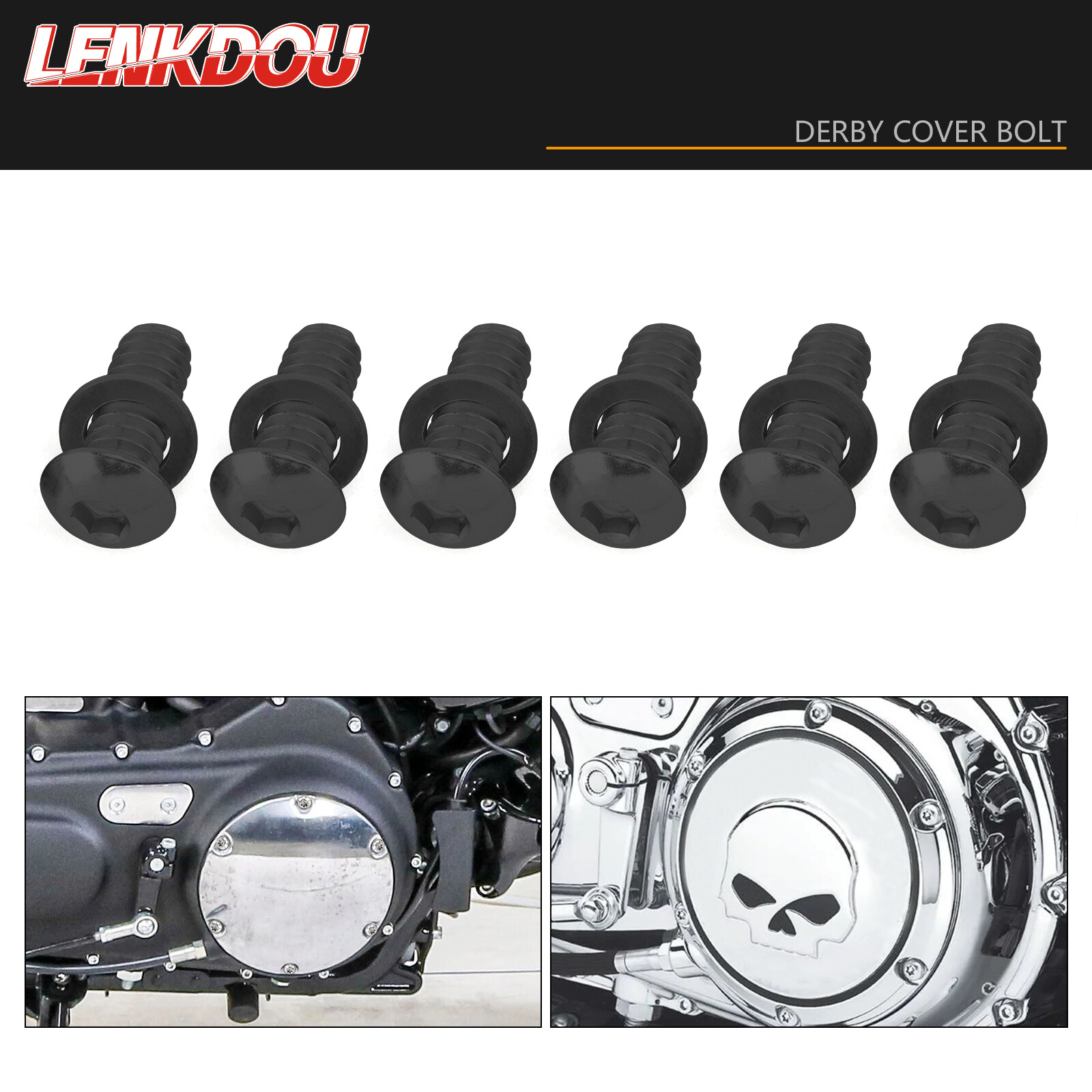 Stainless Derby Cover Screw Bolt + Washers Kit For Harley Touring Dyna 1999-2024