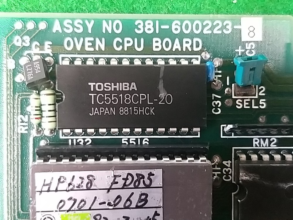 TOKYO ELECTRON 381-600223-8 OVEN CPU BOARD, USED