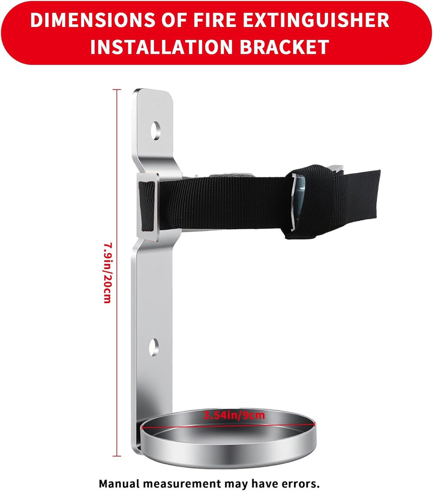 Fire Extinguisher Mount,Wall Mounted Bracket,Compatible with 2.5 Lb Fire Extingu