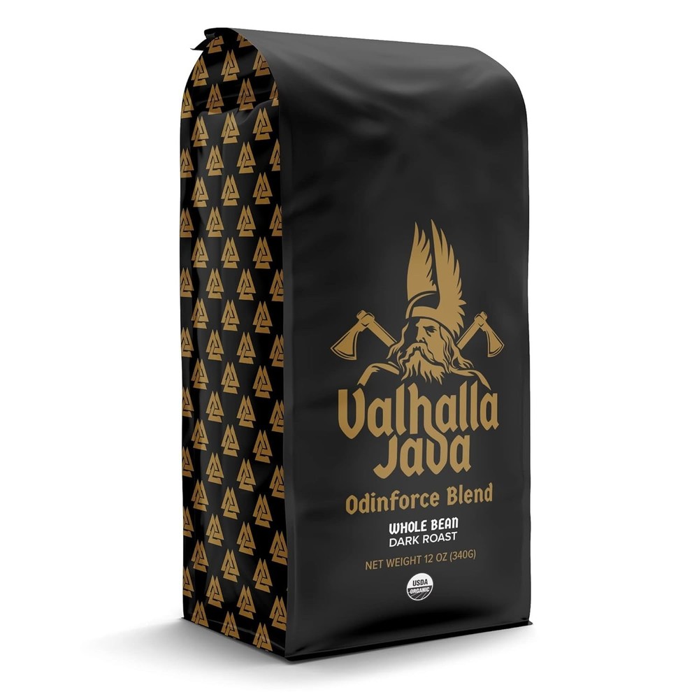 Valhalla Java Odinforce - 12oz Dark Roast Whole Bean - Fair Trade Organic Brew