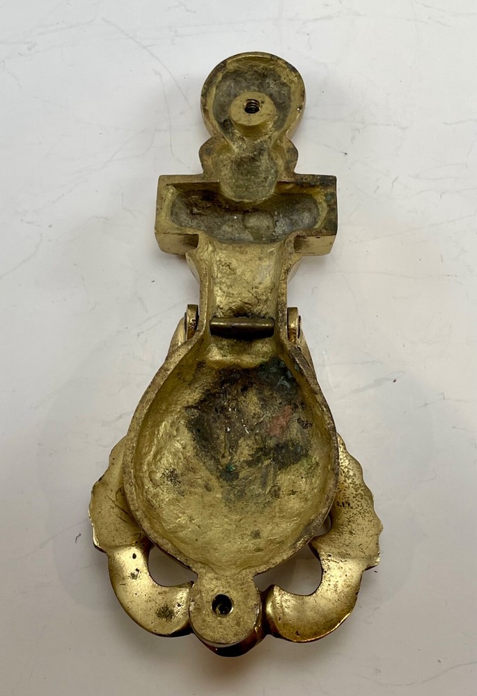 Brass Door Knocker Solid 7.5" x 3.5" Engravable Classic Design Vintage