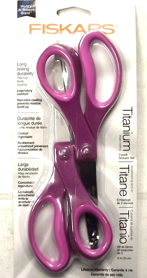 Fiskars 154180-1001 8" Titanium & Non-stick Scissors