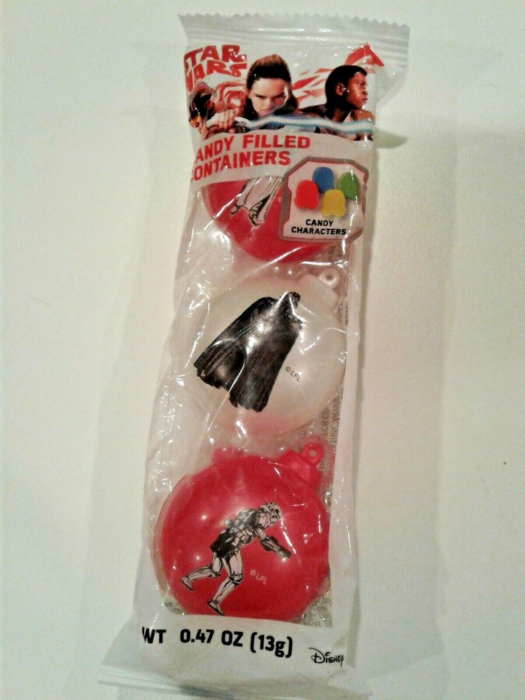 Star Wars Candy Filled Container Ornaments. Storm, Darth, Lea
