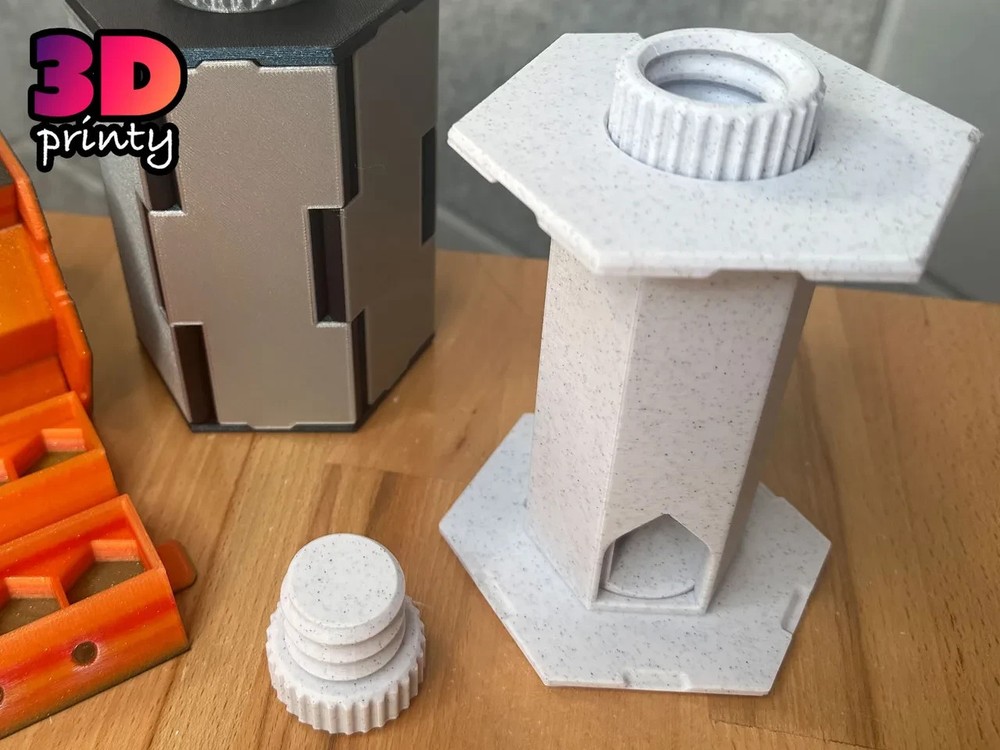 Modular Rollup Dice Box Tower Converter - Compatible with Small & Large Dice