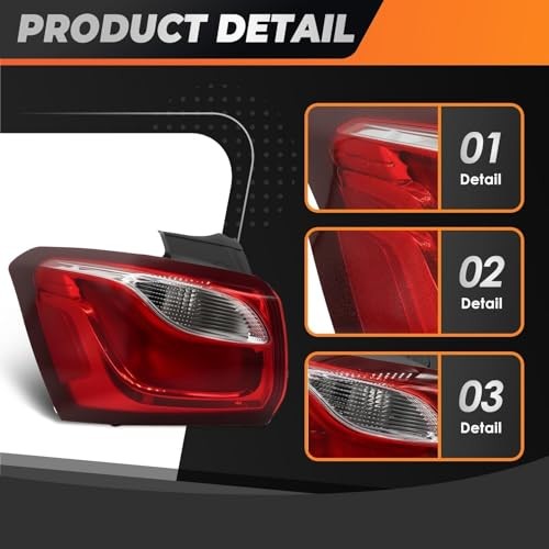 Driver Side Tail Light Assembly Compatible with 2018-2021 Equinox Left