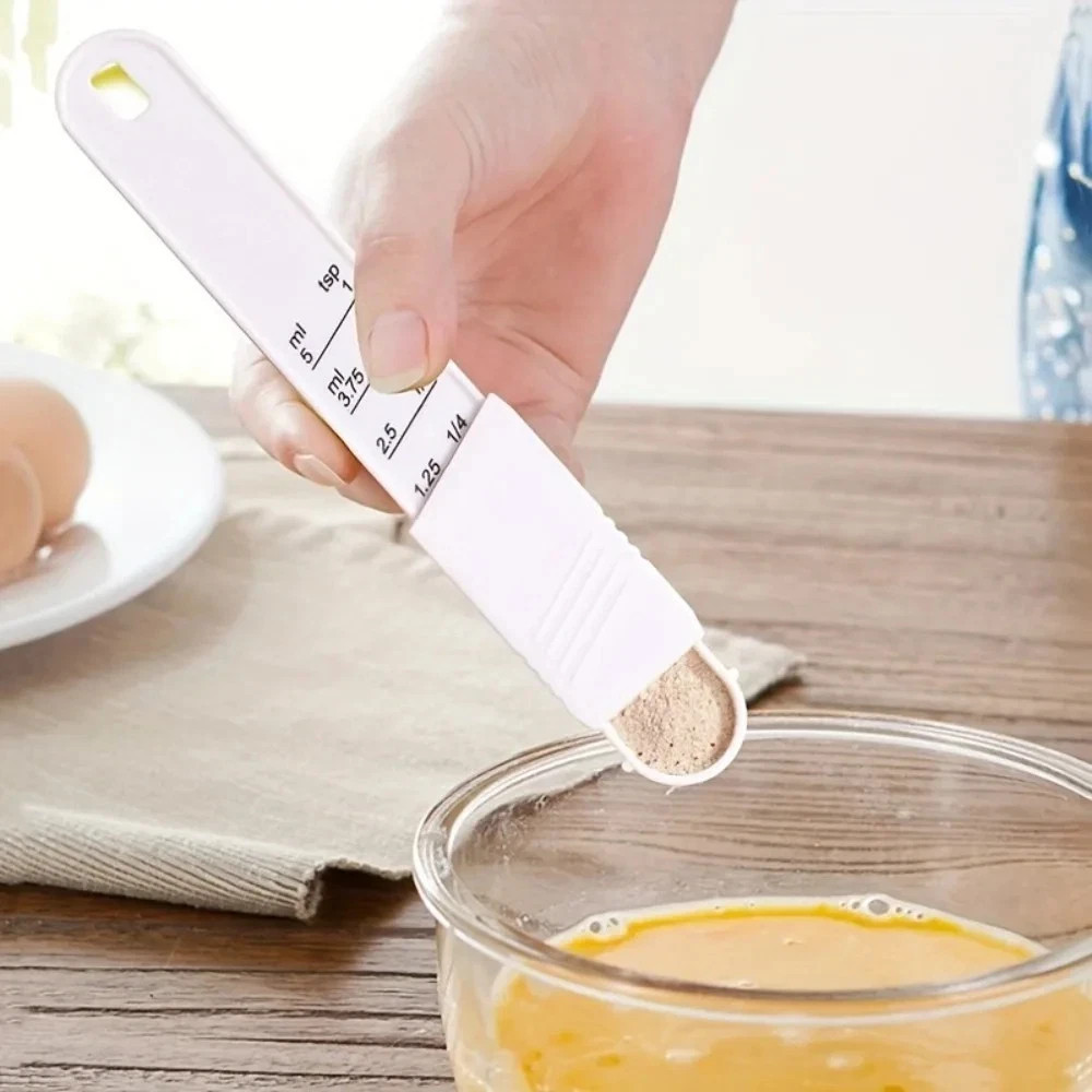 2-Pack Adjustable Measuring Spoon Set Teaspoon Tablespoon Baking Cooking Measure