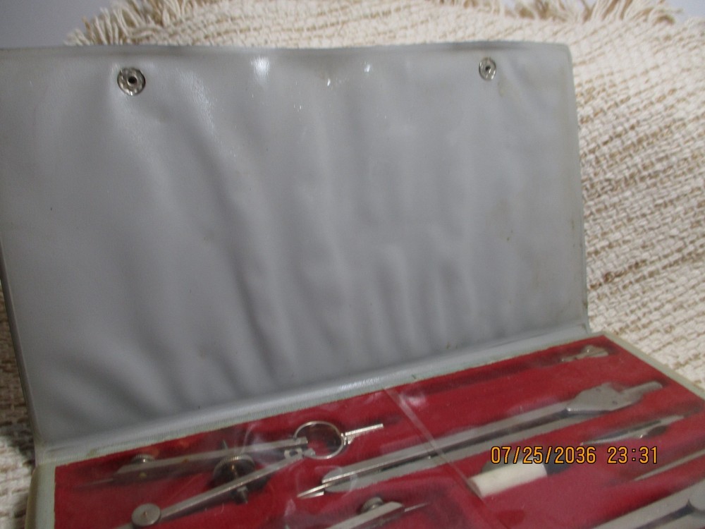 TACKO 2130C Drafting Tool Set with Case Collectible Engineering- 11 -Instruments