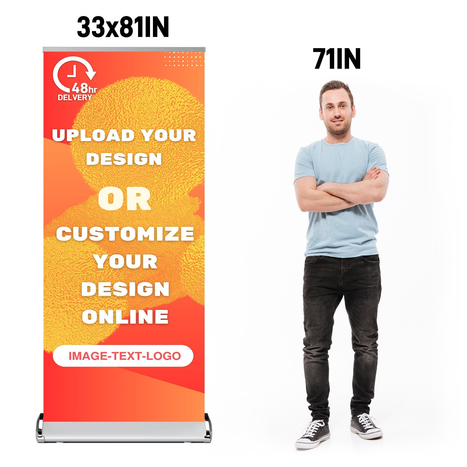 Custom Retractable Banner Stands Pro Base for Advertising--Personalized Banner
