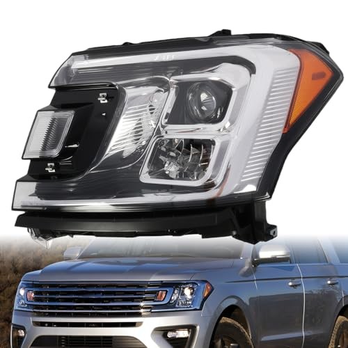 Headlight Assembly Driver Side Halogen Compatible with Expedition XLT Left