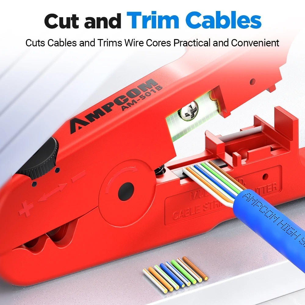 Pro Ethernet Cable Stripper Tool CAT5/CAT6/CAT7 Adjustable Network Wire Cutter