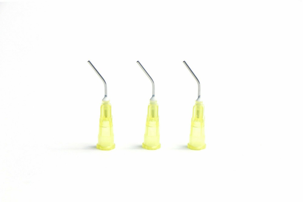 Dental Pre-Bent Irrigation Syringe Needle Flowable Applicator Dispensing Tips