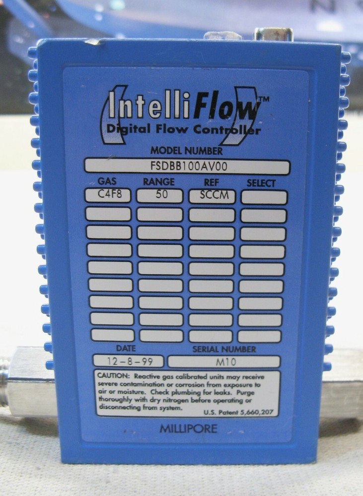 Millipore Intelli Flow Digital Flow Controller # FSDBB100AV00 Gas C4F8 50 SCCM