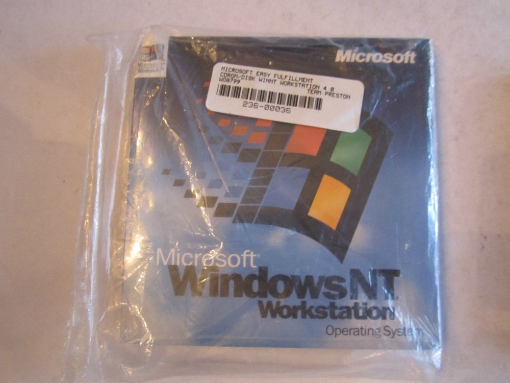MICROSOFT WINDOWS NT WORKSTATION OPERATING SYSTEM & IOMEGA CD-R RECORDABLE DISC