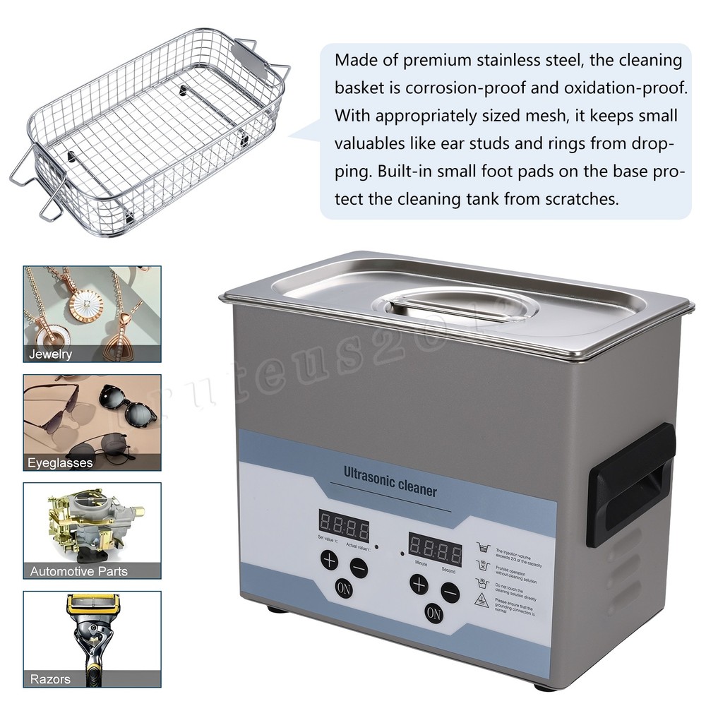 3.2L Ultrasonic Cleaner with Digital Timer & Heater