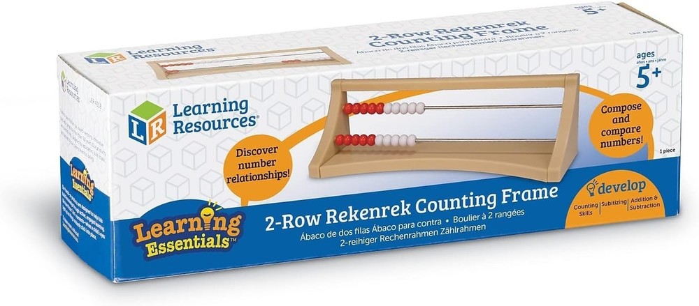Durable 2-Row Rekenrek Frame: Fun Addition & Subtraction Learning Tool