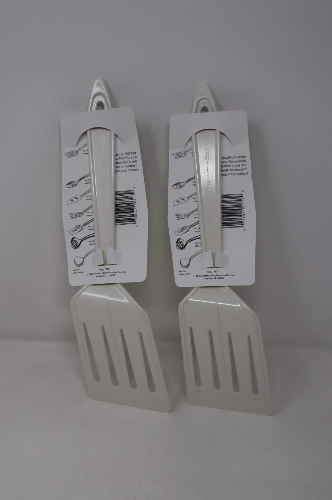 Hutzler Reinforced Nylon Spatula Turner, 2 Pack - White