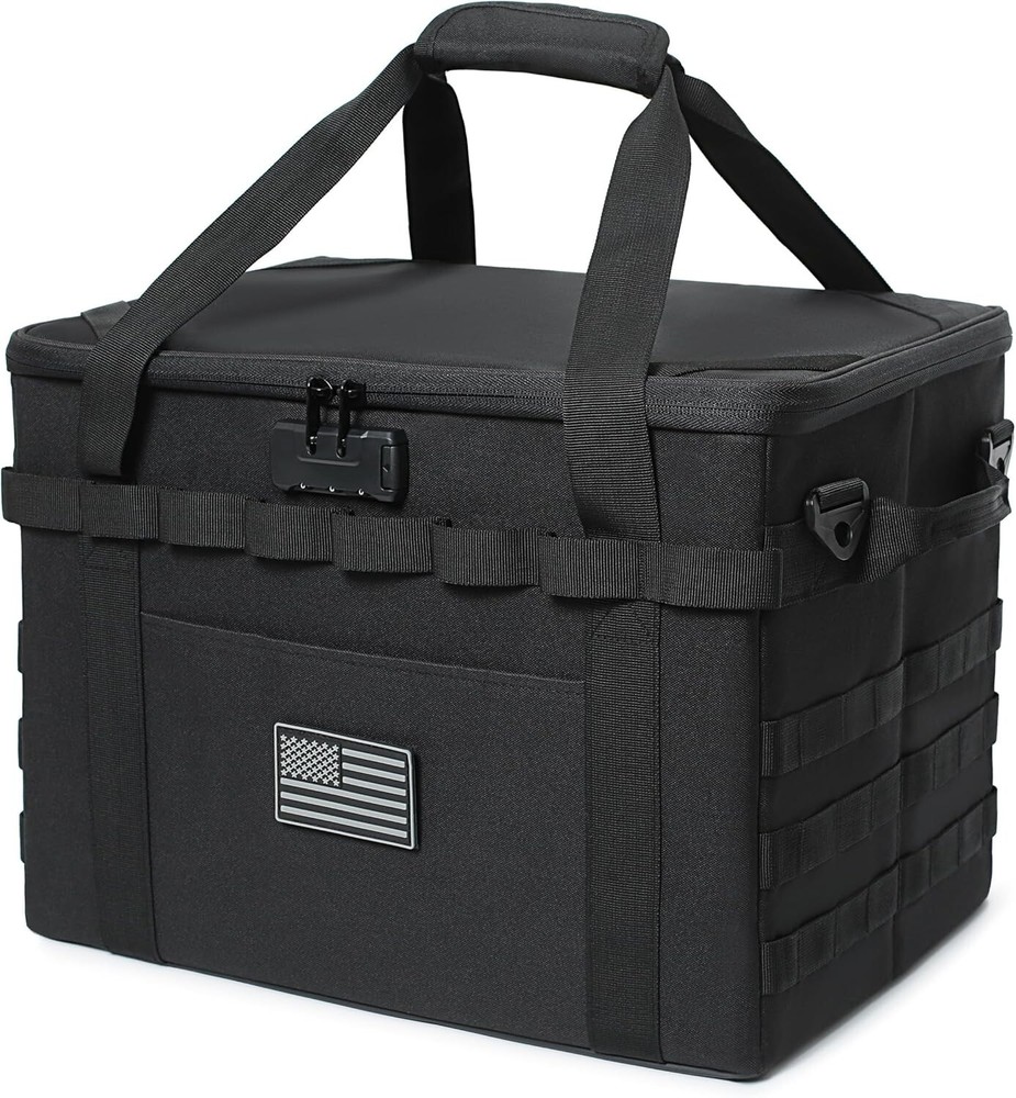 Tactical Camping Storage Bag - 38L with Combination Lock and Shoulder Strap