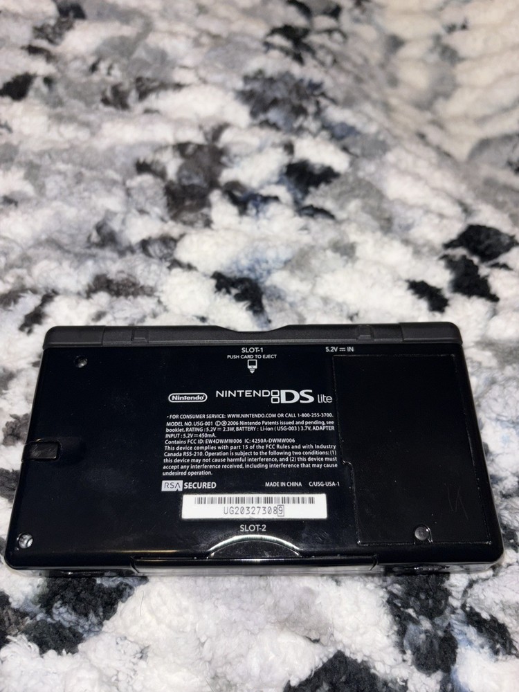 Nintendo DS Lite Handheld System Console Black (Excellent) Accessory Complete