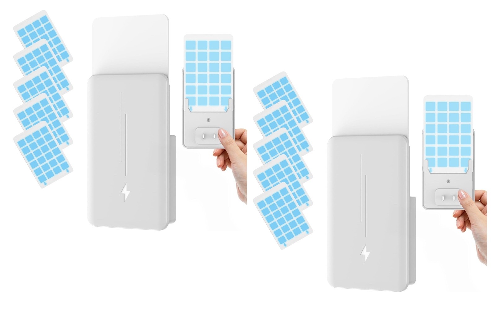 2 Pack Plug-In Flying Insect Trap Zevo UV Light Mosquito Fly Killer w/10 Refills