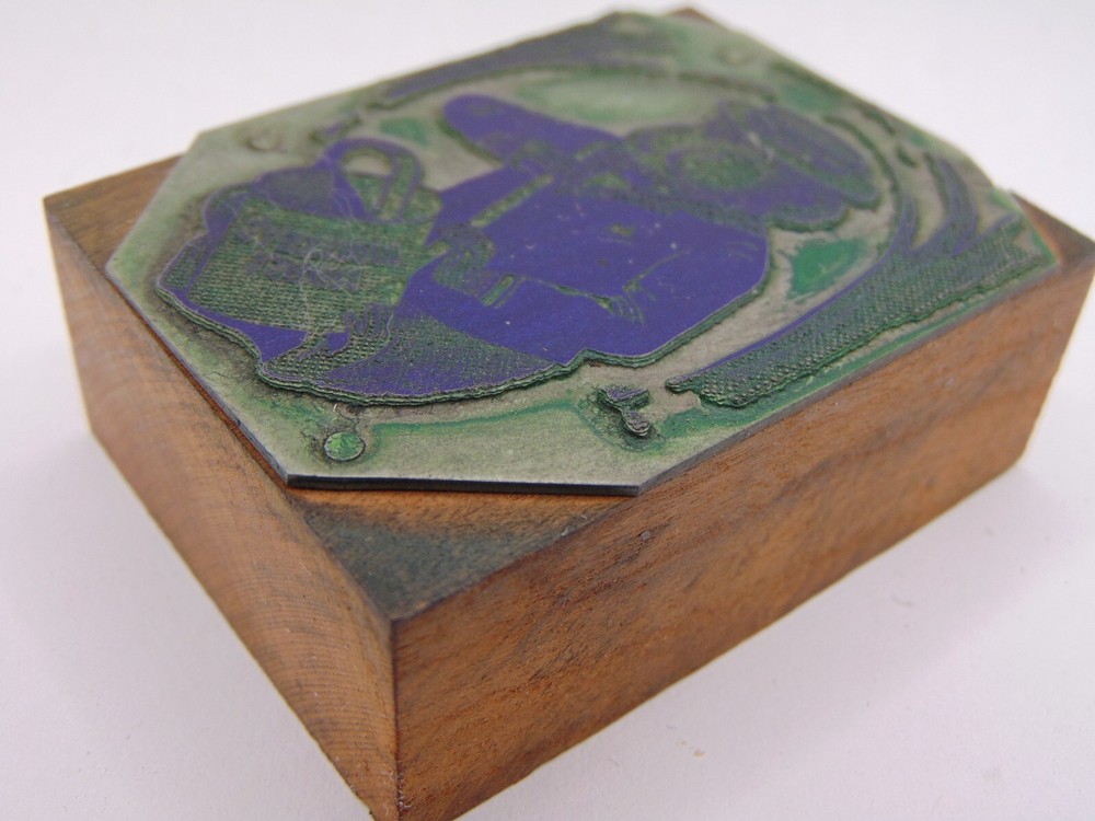 Vintage Printing Letterpress Printers Block Monkey's Roost
