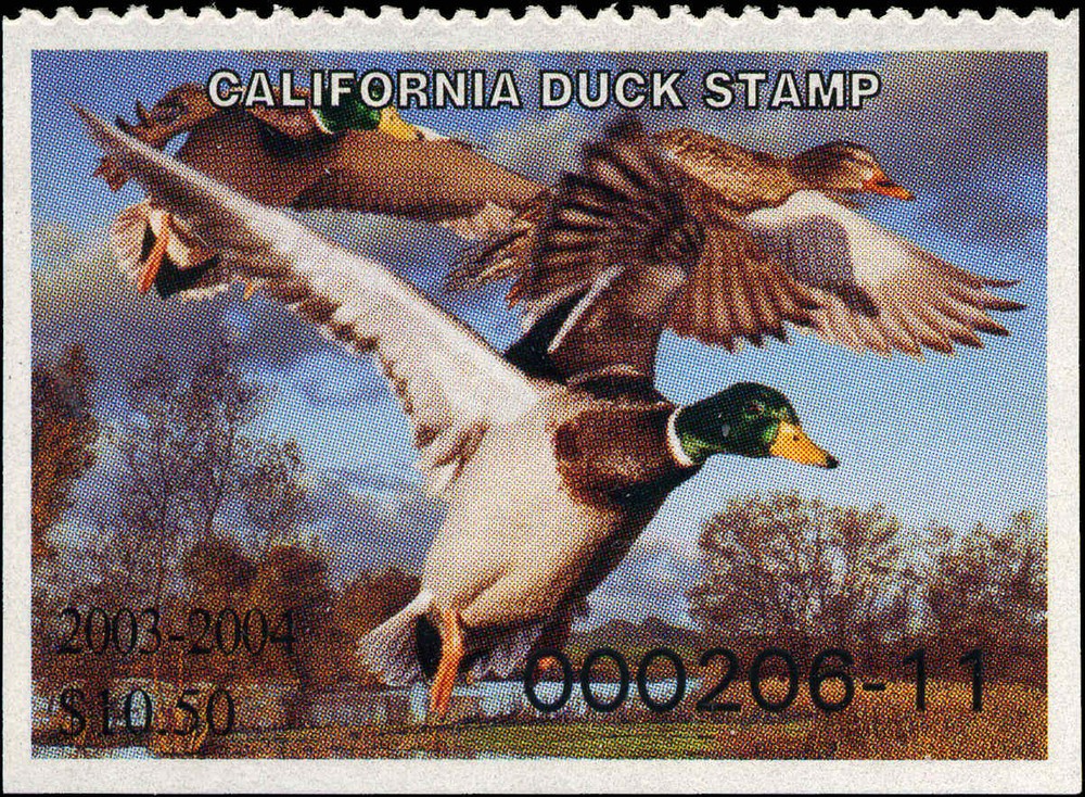 CALIFORNIA #33 2003 STATE DUCK MALLARDS  by Robert Steiner