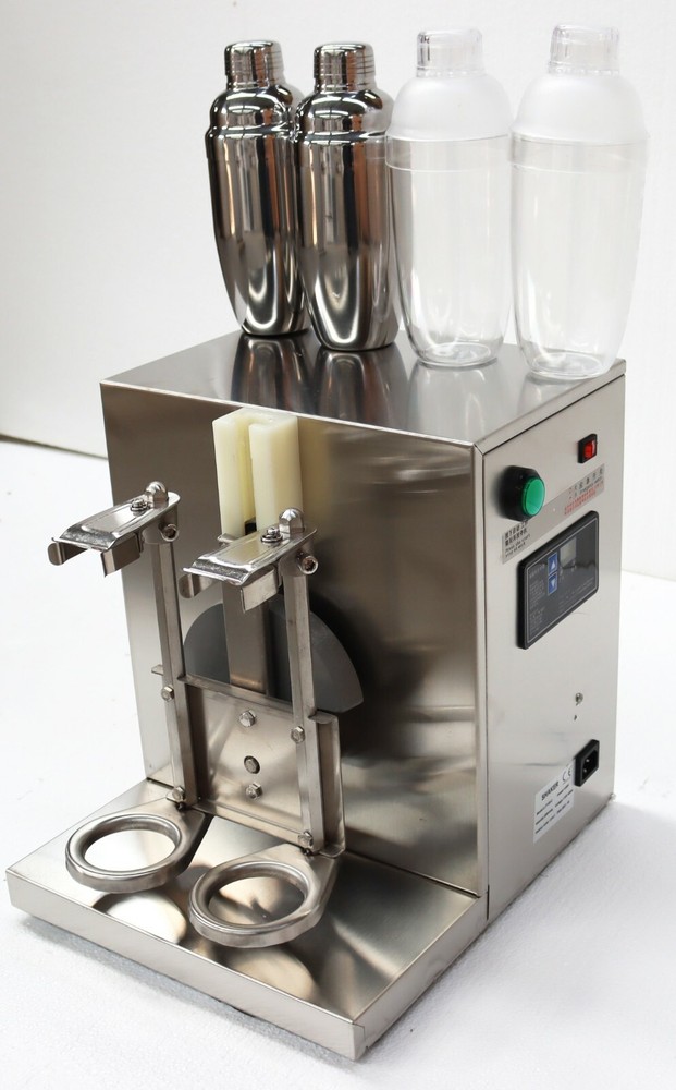 110V Bubble Boba Milk Tea Shaker Machine Auto Shaking Mixer Double Frame