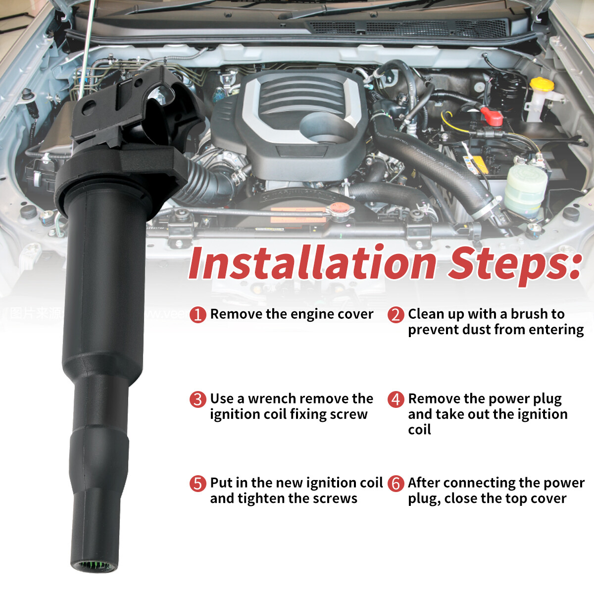 ✅ OEM 6 Ignition Coil + Iridium Spark plugs for BMW 128 335 328 528 535 X5 UF592