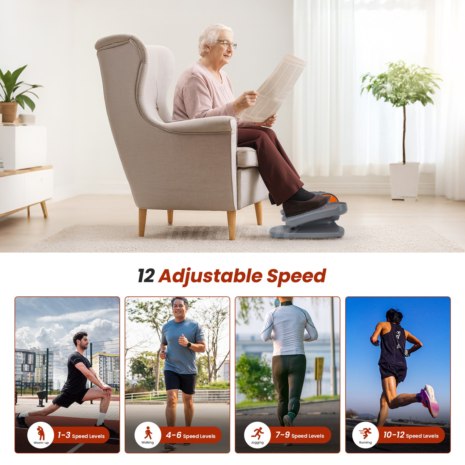 Ellipse Leg Exerciser as Seen on Tv Under Desk Elliptical Machine Seated Eclipse