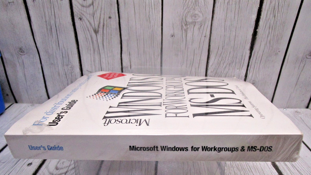Microsoft MS-DOS and Windows for Workgroups Full Version w/Manual New Sealed