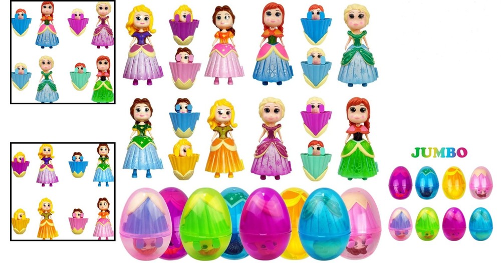 Transforming Princess Easter Eggs - 8 Pack for Creative Playtime Adventures