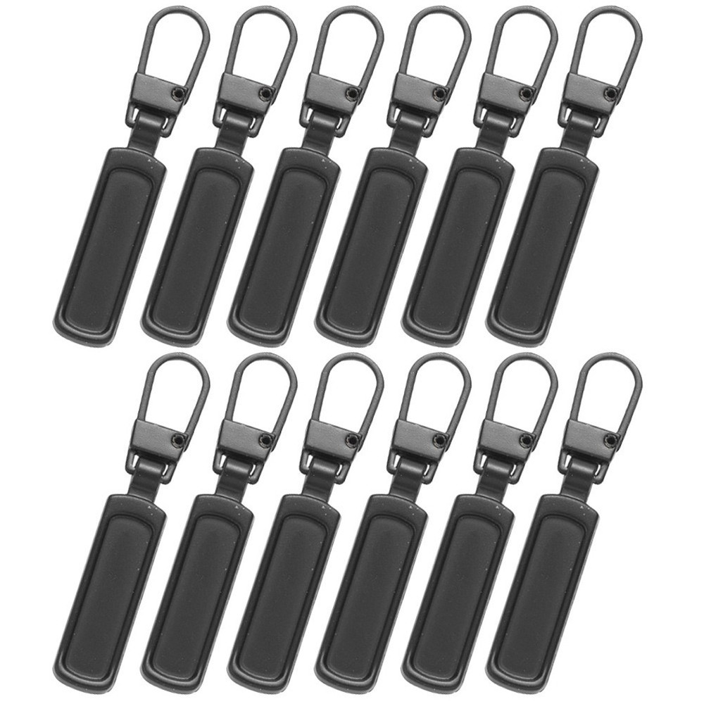 12 Pcs Zipper Accessories Replacement Zippers for Jackets Detachable Pull Pulls