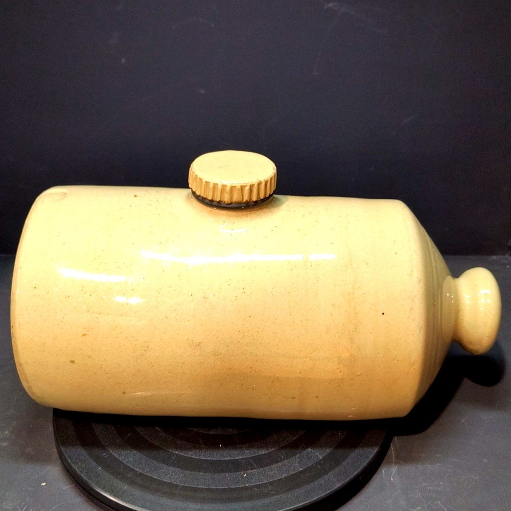 101. Stoneware Bed Pig Heater Primitive