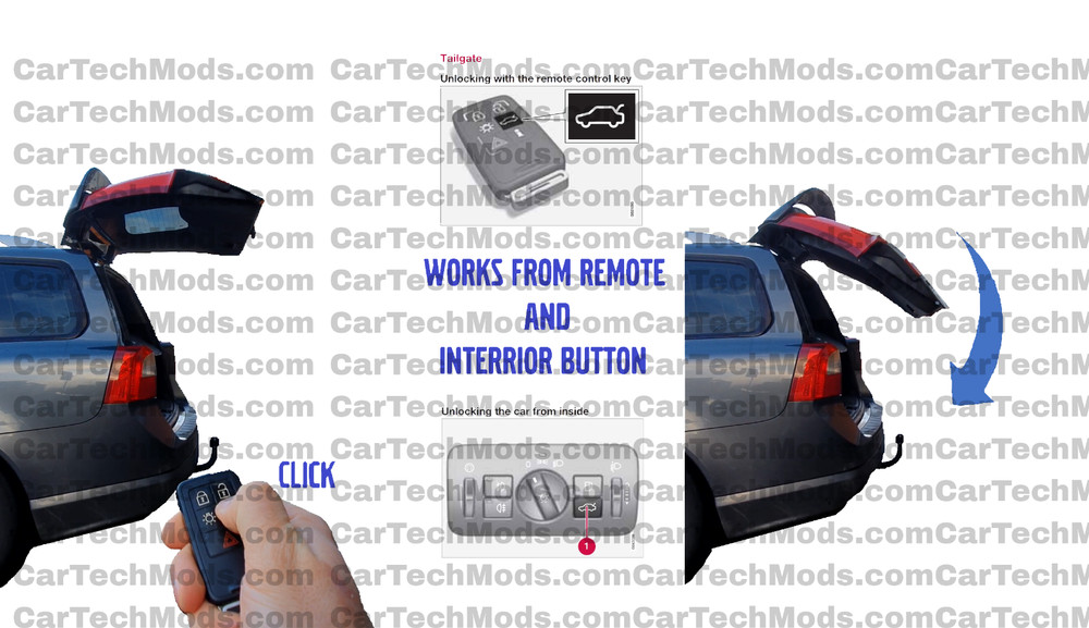 V70 Tail Upgrade Module - Boot lid remote CLOSE Volvo V70/XC70
