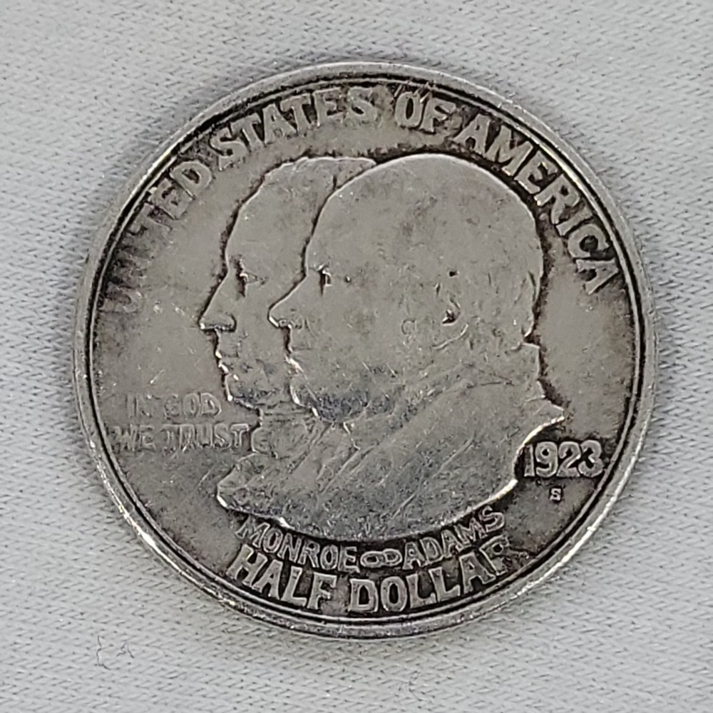 1923 S Monroe Doctrine Centennial Half Dollar in AU Condition