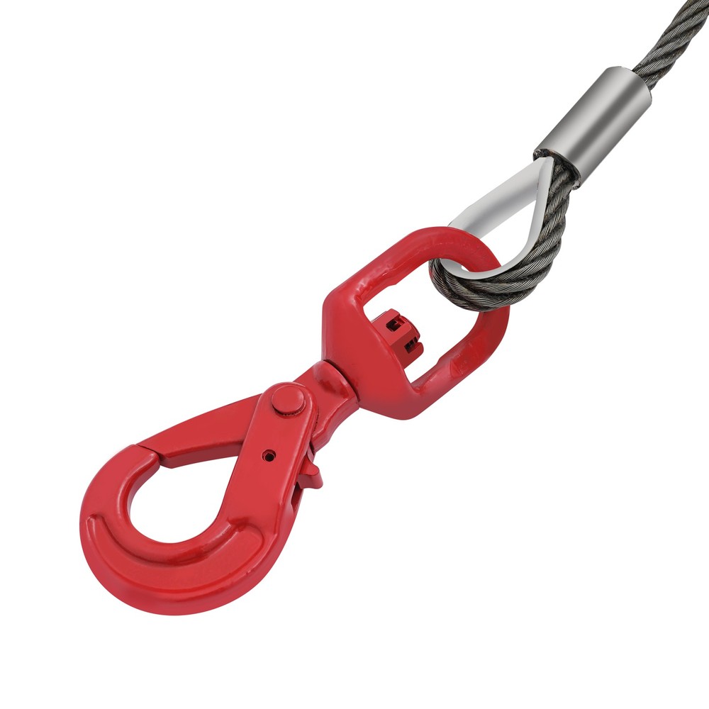 Steel Winch Cable 100ft with Self-locking Hook and High Load Capacity