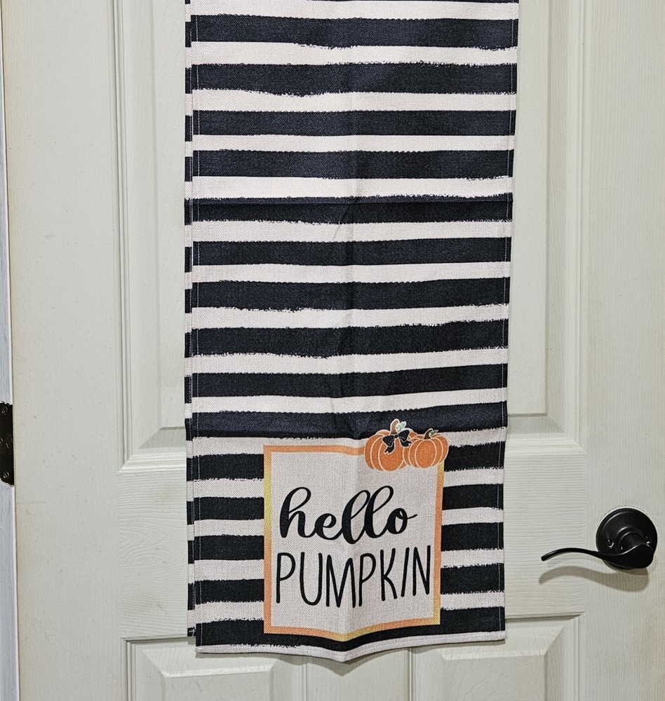 Hello Pumpkin Table Runner 13" X 72" Linen