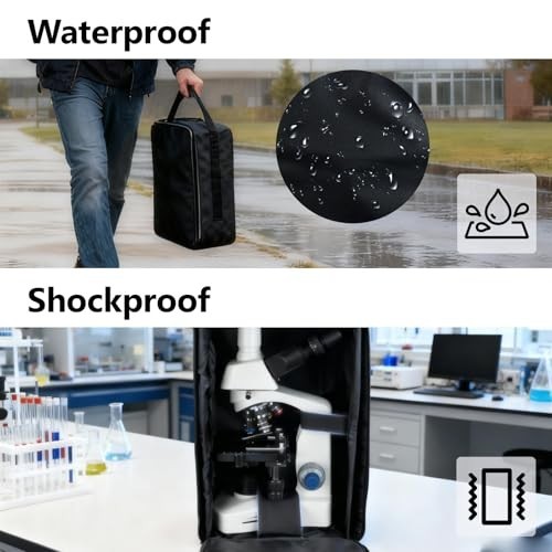 Universal Waterproof Microscope Carrying Case - Foldable, Lightweight, Front Poc