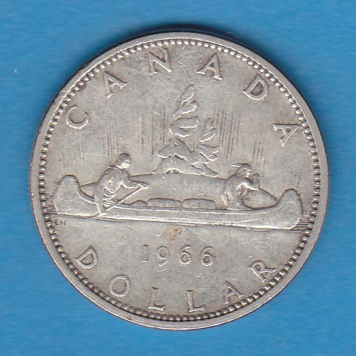 1966 Canada Dollar Silver Coin