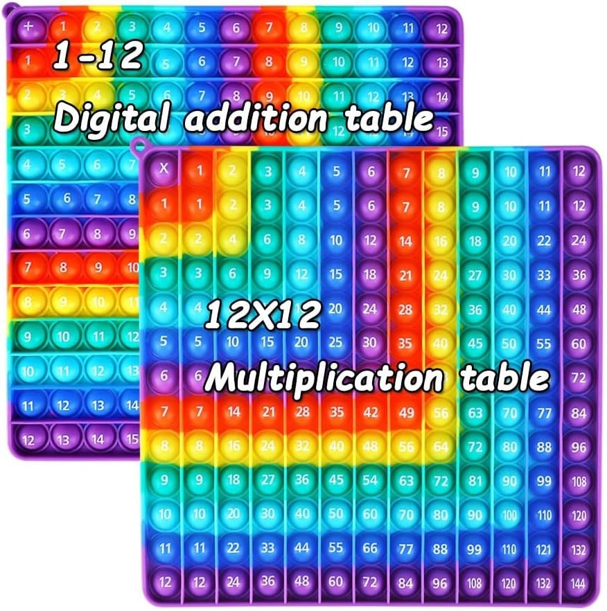2 in 1 Multiplication Table Game and Digital Addition Table P0PP Math Toy, DK-SI