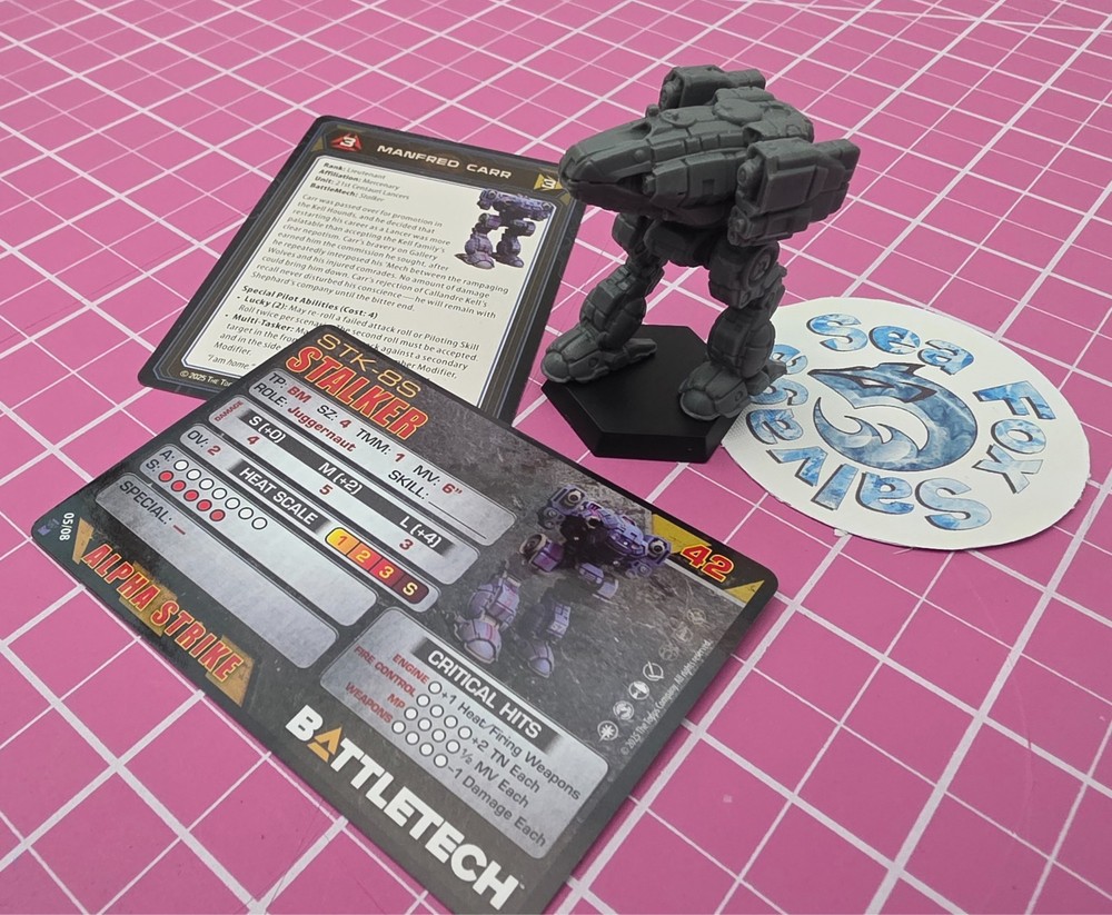 BattleTech STALKER Mech -- 21st CENTAURI LANCERS COMMAND LANCE - Exclusive!