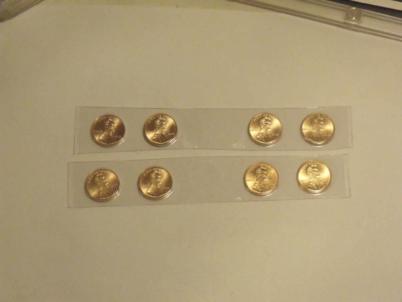 2009 P & D Lincoln Bicentennial Satin BU Copper Cents (8 coins) in Mint Plastic
