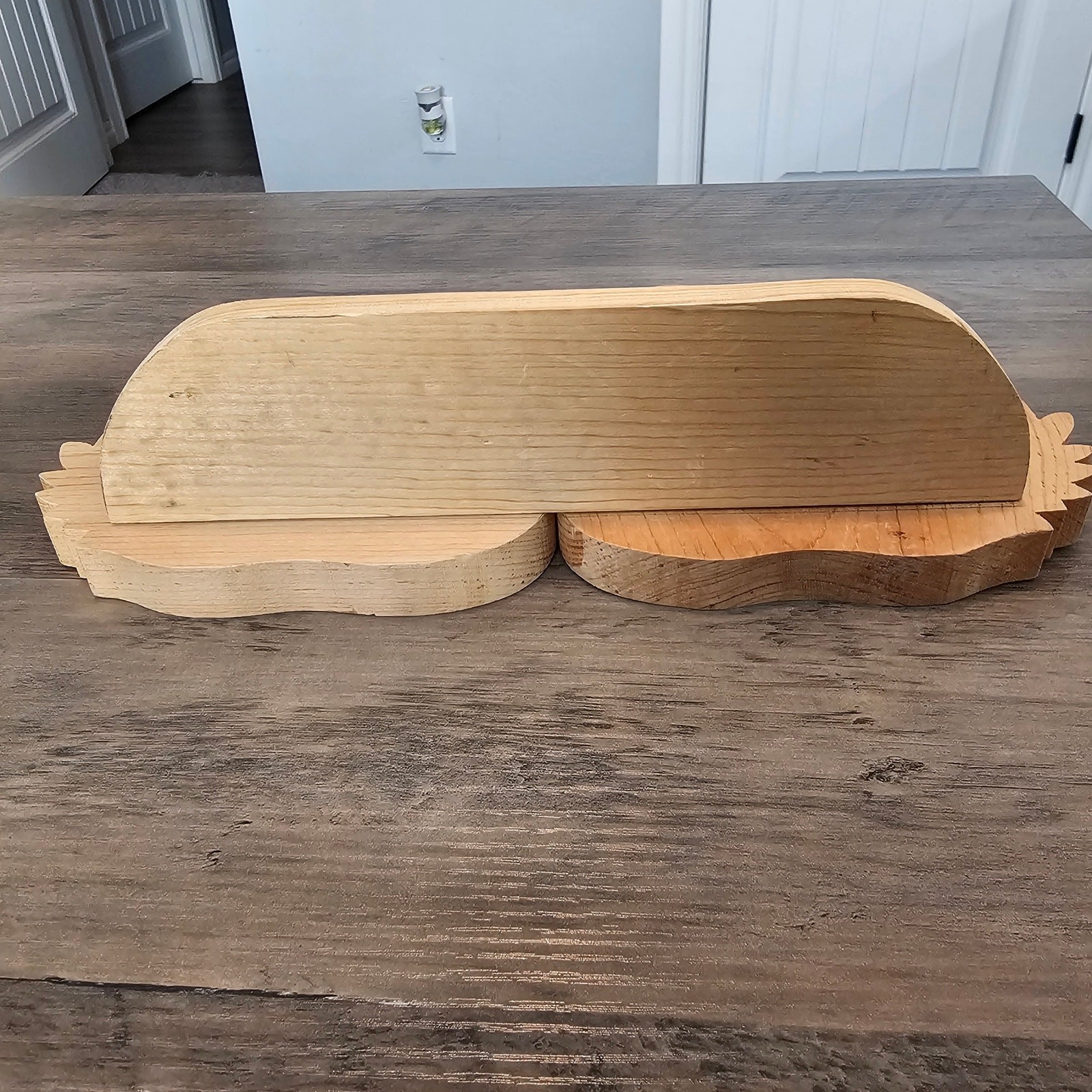 Vintage Wood Swan Shelf Wall Mount 90s Heart Cottage Coquette Decor Ducks Birds