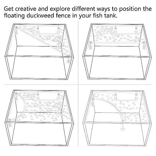 Floating Plant Fence for Aquarium, Separates Floating Plants, Combo Pack